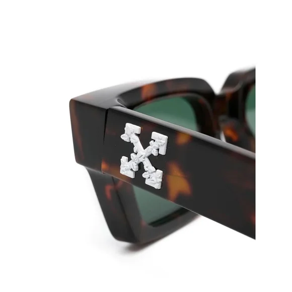 NWT OFF WHITE VIRGIL HAVANA GREEN Sunglasses - Picture 7 of 8